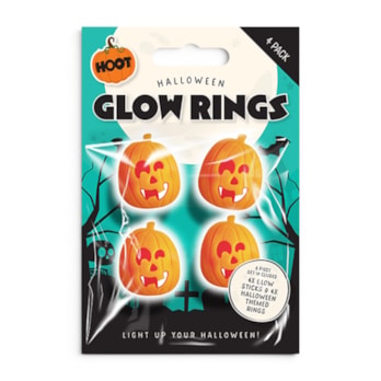 Wholesale Halloween Glow Rings 4pk CDU | Wholesale Direct