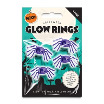 Wholesale Halloween Glow Rings 4pk CDU | Wholesale Direct