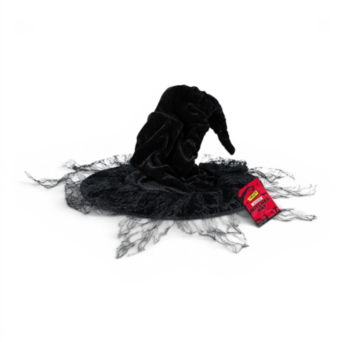 Wholesale Halloween Velvet And Lace Witches Hat | Wholesale Direct