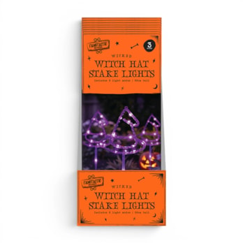 Wholesale Halloween Witch Hat LED Stakes 3pk CDU | Wholesale Direct Wholesale Halloween Witch Hat LED Stakes 3pk CDU | Wholesale Direct
