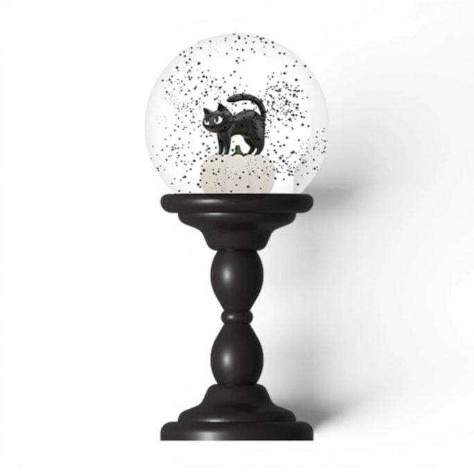 Wholesale Halloween Black Cat Snow Globe | Wholesale Direct