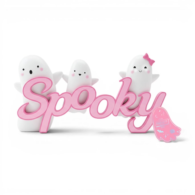 Wholesale Halloween Pink Ghost Slogan Decoration | Wholesale Direct