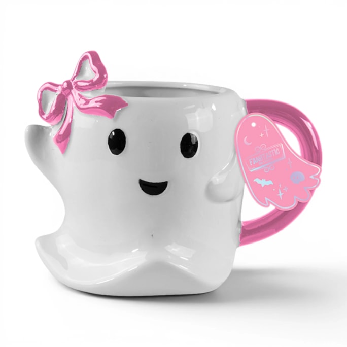 Wholesale Halloween Pink Bow Mug 450ml | Wholesale Direct