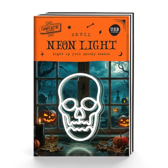 Wholesale Halloween Skull Neon Light On Stand | Wholesale Direct