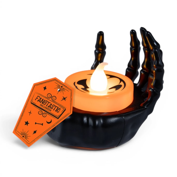 Wholesale Halloween Skeleton Hand With LED Candle | Wholesale Direct
