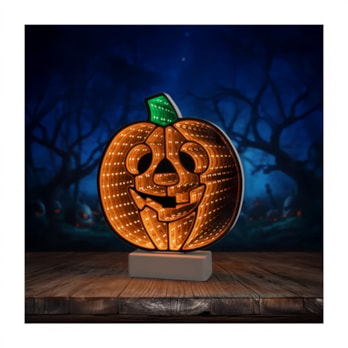 Wholesale LED Battery Operated Infinity Light Pumpkin 25cm x 21cm | Wholesale Direct