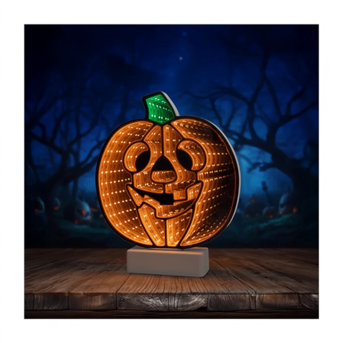 Wholesale LED Battery Operated Infinity Light Pumpkin 25cm x 21cm | Wholesale Direct