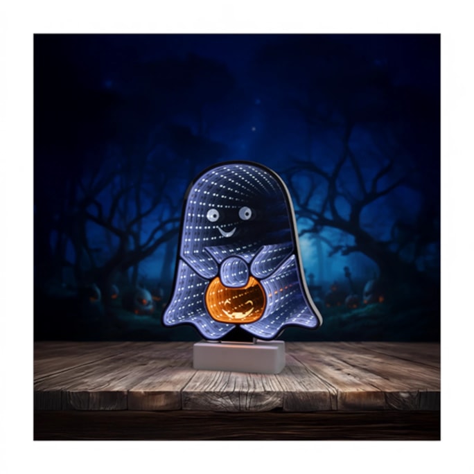 Wholesale LED Battery Operated Infinity Light Ghost 25cm x 21cm | Wholesale Direct Wholesale LED Battery Operated Infinity Light Ghost 25cm x 21cm | Wholesale Direct