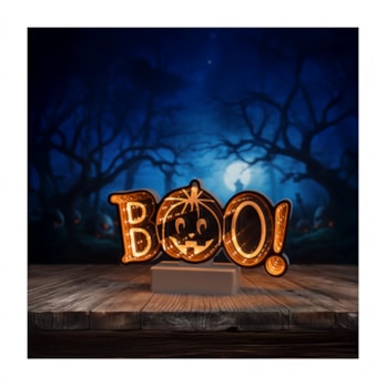 Wholesale LED Battery Operated Infinity Light Boo Pumpkin 14cm x 24cm | Wholesale Direct Wholesale LED Battery Operated Infinity Light Boo Pumpkin 14cm x 24cm | Wholesale Direct
