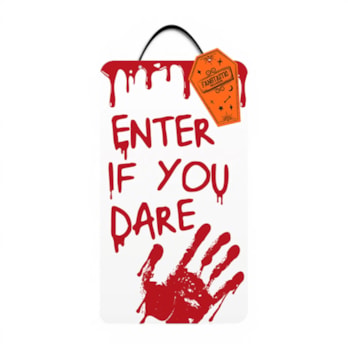 Wholesale Halloween Warning Plaque 40x23cm | Wholesale Direct