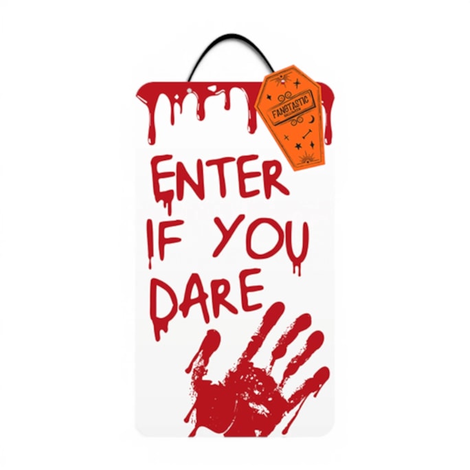Wholesale Halloween Warning Plaque 40x23cm | Wholesale Direct