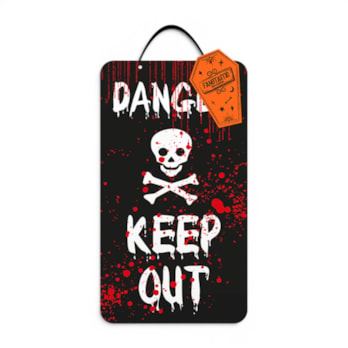 Wholesale Halloween Warning Plaque 40x23cm | Wholesale Direct