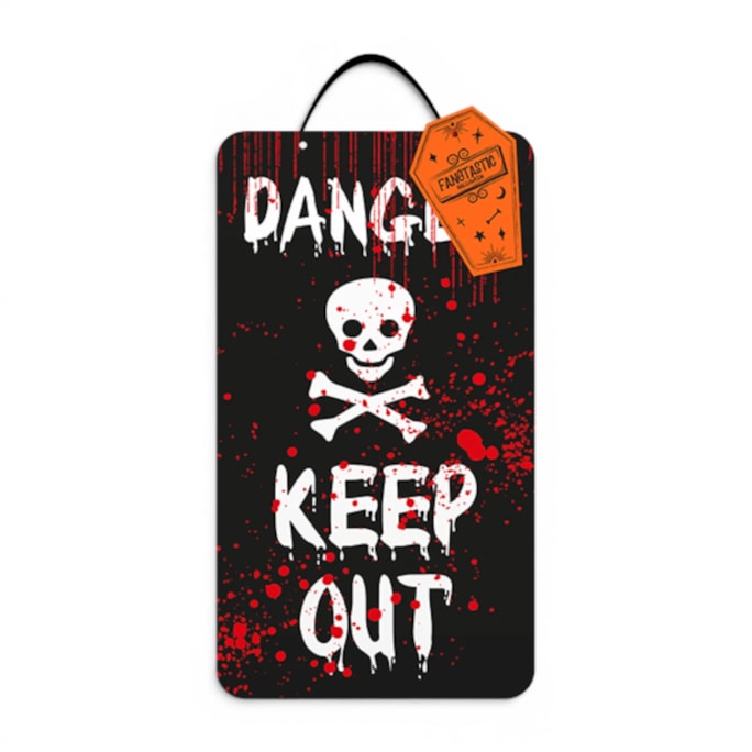 Wholesale Halloween Warning Plaque 40x23cm | Wholesale Direct