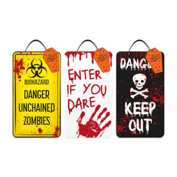 Wholesale Halloween Warning Plaque 40x23cm | Wholesale Direct Wholesale Halloween Warning Plaque 40x23cm | Wholesale Direct