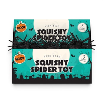 Wholesale Black Neon Bead Squishy Spider CDU | Wholesale Direct