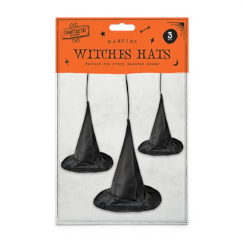 Wholesale Hanging Witch Hat Decorations 20cm - 3pk | Wholesale Direct