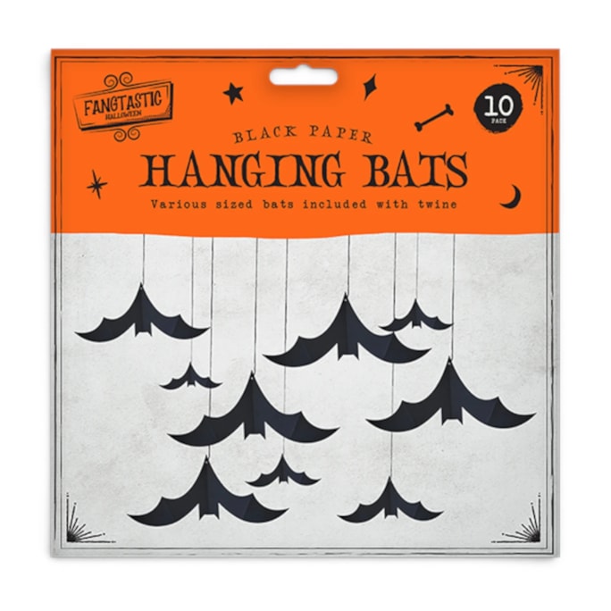 Wholesale Halloween Hanging Bat Paper Decorations 10pk | Wholesale Direct