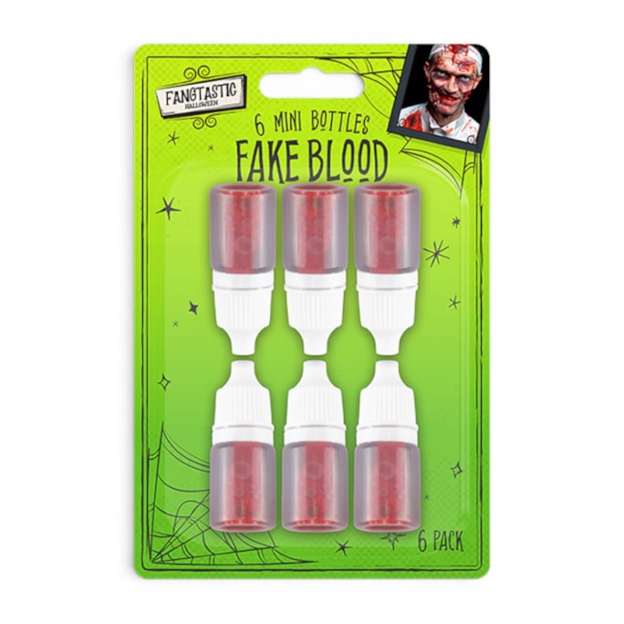 Wholesale Halloween Blood Drop Mini Bottles 6pk | Wholesale Direct