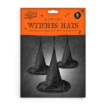Wholesale Spooky Hanging Witch Hats 8pk CDU | Wholesale Direct