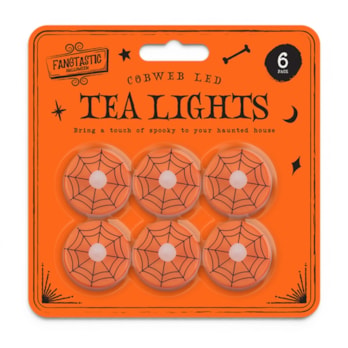 Wholesale Cobweb LED Tea Lights 6pk | Wholesale Direct