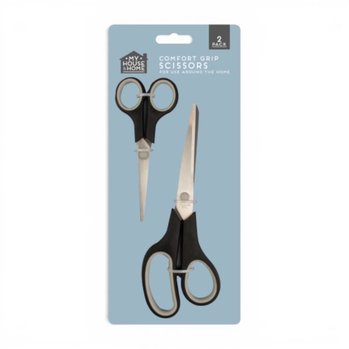Wholesale Comfort Grip Scissors - 2 Pack | Wholesale Direct Wholesale Comfort Grip Scissors - 2 Pack | Wholesale Direct