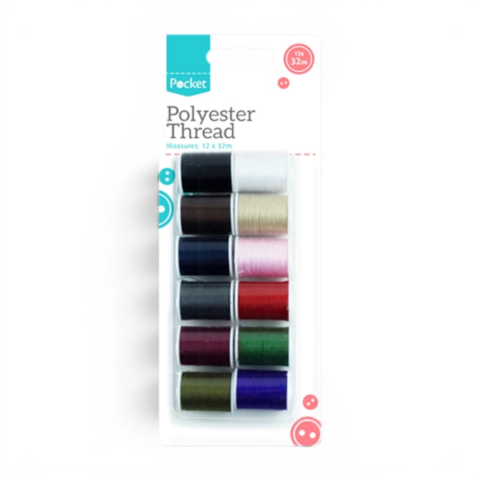 Wholesale Polyester Thread 32m - 12 Pack | Wholesale Direct