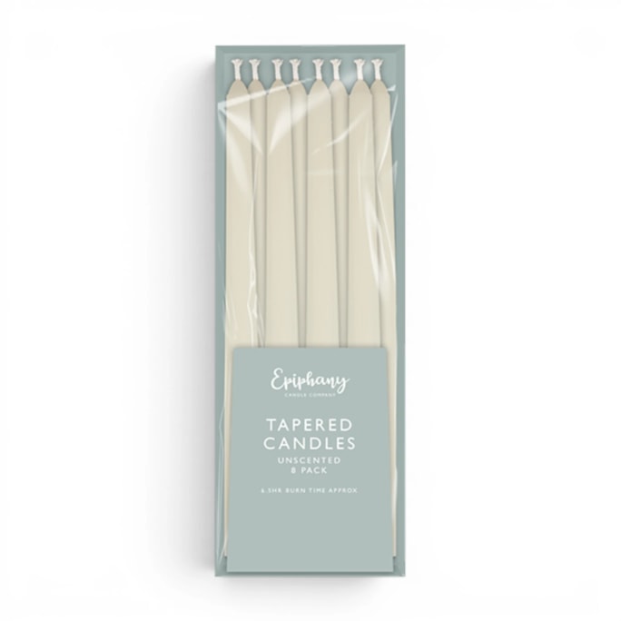 Wholesale Unscented Tapered Dinner Candles 8pk | Wholesale Direct