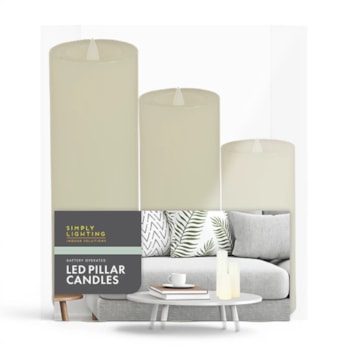Wholesale LED Pillar Candles 3pk | Wholesale Direct Wholesale LED Pillar Candles 3pk | Wholesale Direct