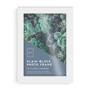 Wholesale White Block Photo Frame 4 X 6" 1pk CDU | Wholesale Direct