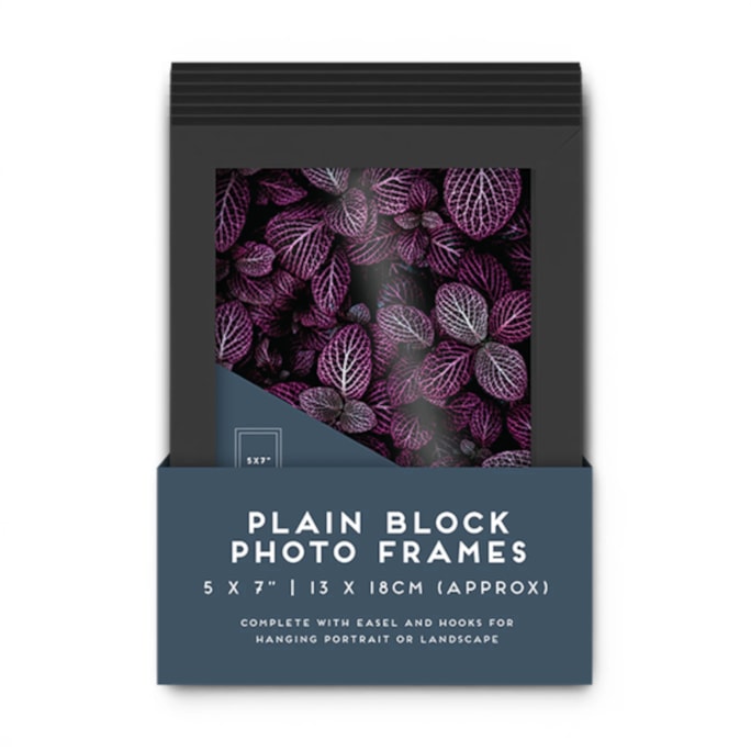 Wholesale Black Block Photo Frame 5 X 7" 1pk CDU | Wholesale Direct