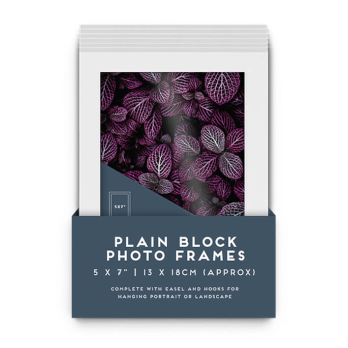 Wholesale White Block Photo Frame 5 X 7" 1pk CDU | Wholesale Direct