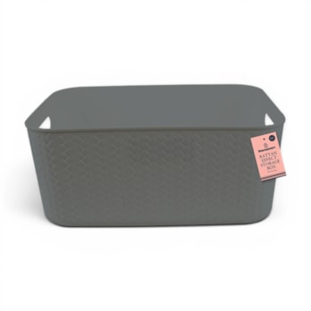 Wholesale Rattan Effect Storage Box with Handles 13L | Wholesale Direct