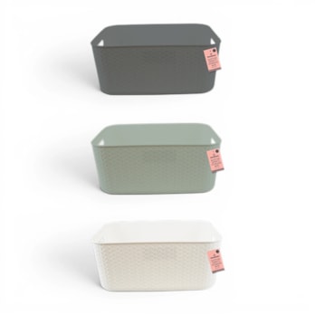 Wholesale Rattan Effect Storage Box with Handles 13L | Wholesale Direct