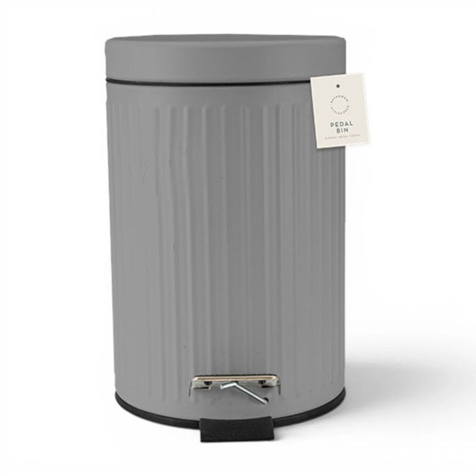 Wholesale Ribbed Metal Pedal Bin 3L | Wholesale Direct