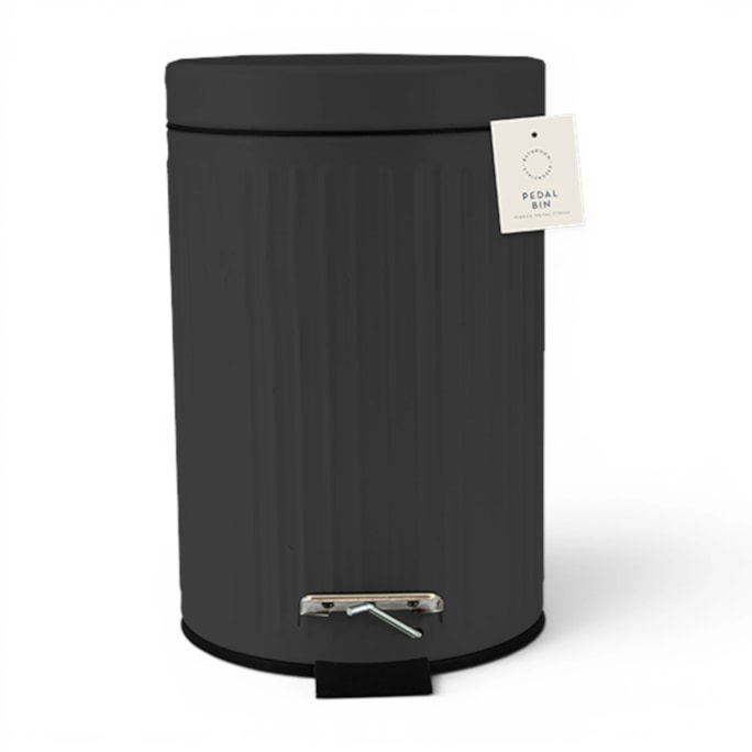 Wholesale Ribbed Metal Pedal Bin 3L | Wholesale Direct