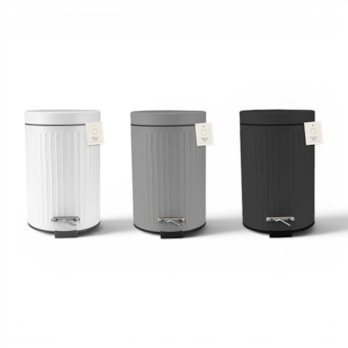 Wholesale Ribbed Metal Pedal Bin 3L | Wholesale Direct Wholesale Ribbed Metal Pedal Bin 3L | Wholesale Direct