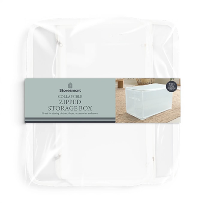 Wholesale Collapsible Zip Storage Box 30x40x25cm | Wholesale Direct