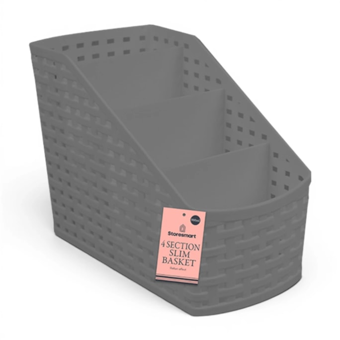Wholesale Plastic 4 Section Slim Basket | Wholesale Direct Wholesale Plastic 4 Section Slim Basket | Wholesale Direct