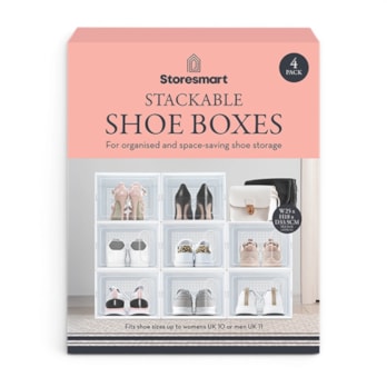 Wholesale Stackable Shoe Box 4pk | Wholesale Direct Wholesale Stackable Shoe Box 4pk | Wholesale Direct