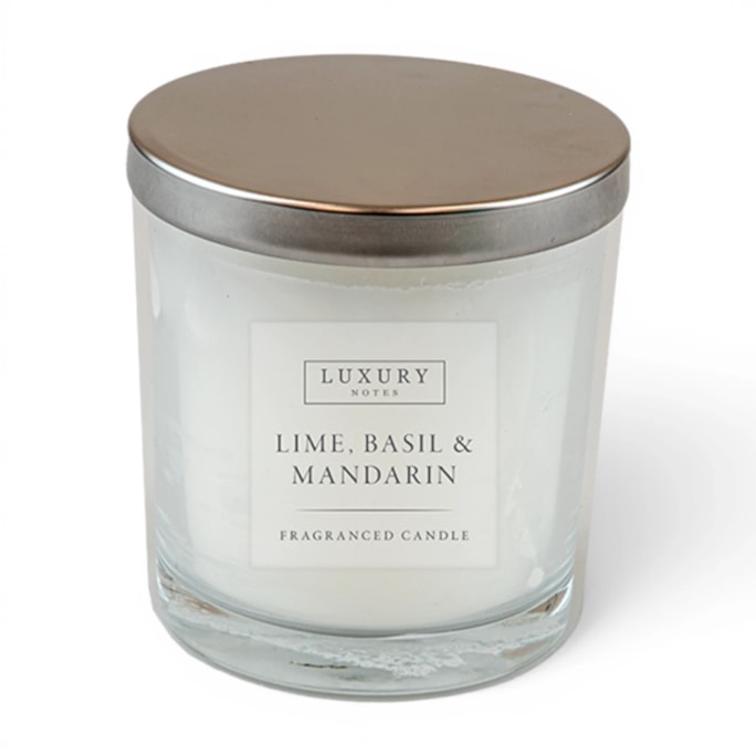 Wholesale Lime, Basil And Mandarin Luxury Candle With Metal Lid CDU | Wholesale Direct