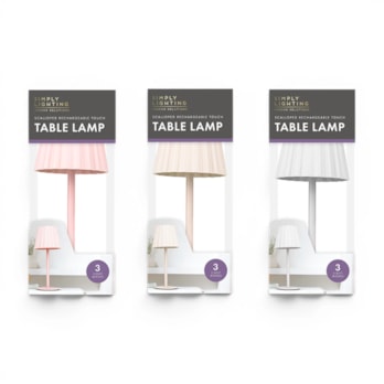 Wholesale Scalloped Rechargeable Touch Table Lamp | Wholesale Direct