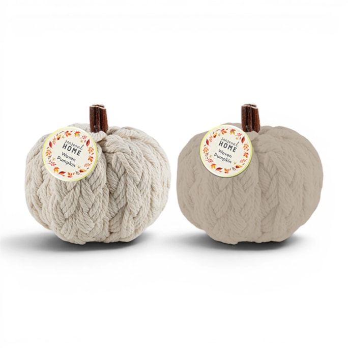 Wholesale Autumnal Woven Pumpkin 11cm | Wholesale Direct