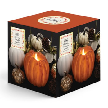 Wholesale Autumnal LED Wax Pumpkin Candle | Wholesale Direct