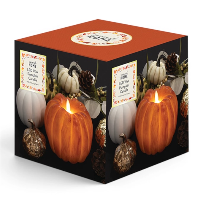 Wholesale Autumnal LED Wax Pumpkin Candle | Wholesale Direct