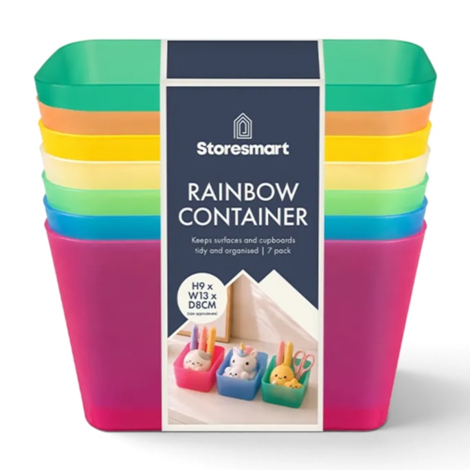 Wholesale Rainbow Container Box 12.7*8.5*7.5cm 7pk | Wholesale Direct