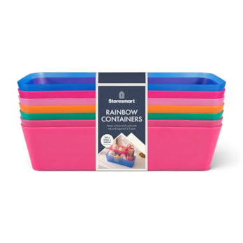 Wholesale Rainbow Container Box 25.6*8.7*7.5cm 7pk | Wholesale Direct Wholesale Rainbow Container Box 25.6*8.7*7.5cm 7pk | Wholesale Direct
