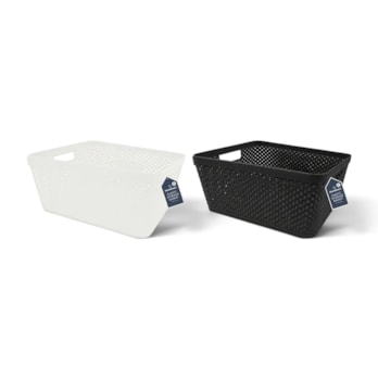 Wholesale Plastic Storage Basket With Handle 35.5*29*15cm 13L | Wholesale Direct