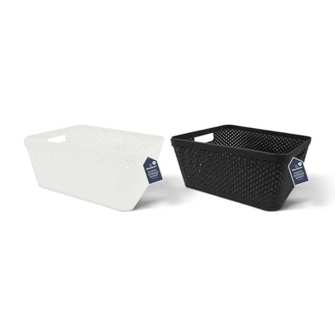 Wholesale Plastic Storage Basket With Handle 35.5*29*15cm 13L | Wholesale Direct