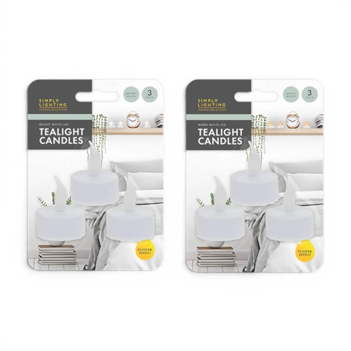 Wholesale LED Tealights - 3 Pack | Wholesale Direct