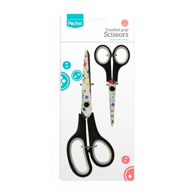 Wholesale Floral Pattern Scissors - 2 Pack | Wholesale Direct